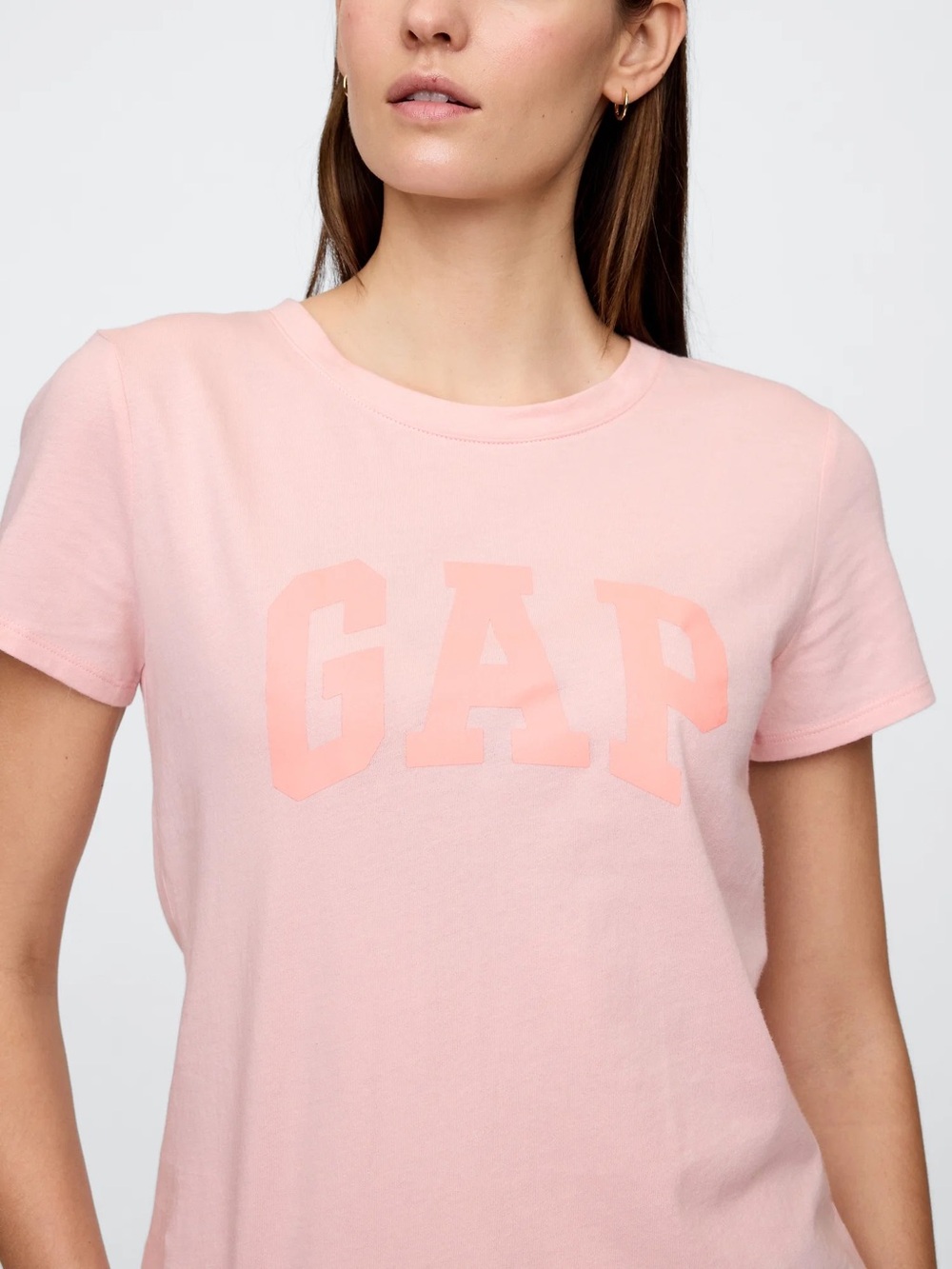 GAP Women's Pink Logo Crewneck Tee Size Large